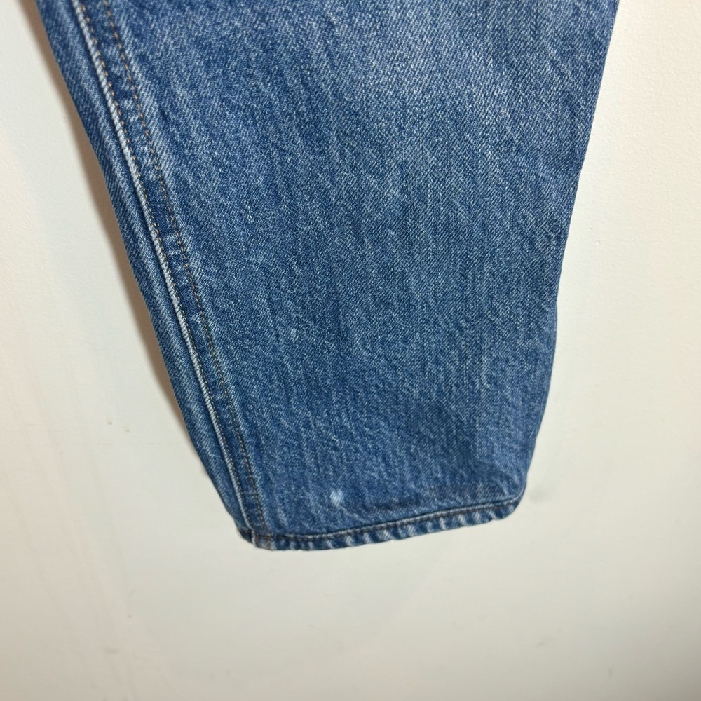 DENIM FORUM Sz 28 Jeans The Nina Store Pipe Button Fly Mid-Wash High Rise Denim - Picture 2 of 13
